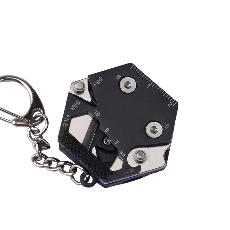 Multifunctional Hexagonal Coin Outdoor EDC Tool Hexagonal Folding Coin Knife Keychain Screwdriver Pocket Folding Mini Coltello G