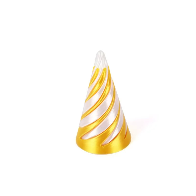 Kids 3D Printed Spiral Cone Fidgeting Toy Impossible Pyramid Passthrough Sculpture Antistress Anxiety Relieving Game Adults Toys