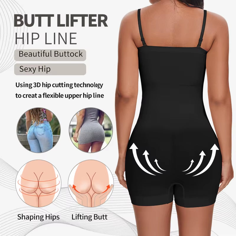 Strapless Bodysuit off Shoulder Bustier Tube Top Women Shorts Shapewear Tummy Control Body Shaper Waist Trainer Skinny Underwear