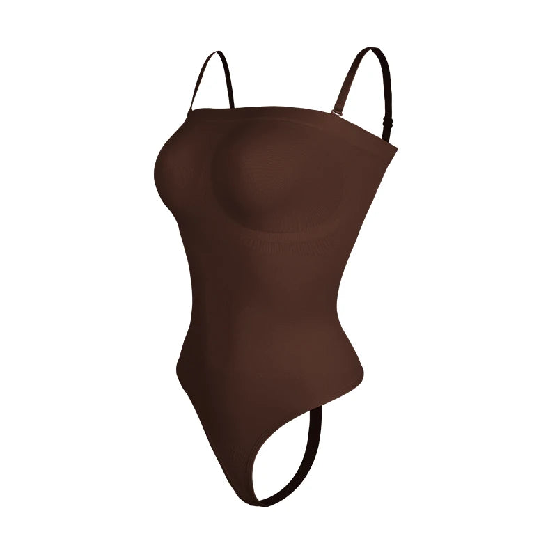 Off Shoulder Bustier Tube Top Strapless Bodysuit Women Thongs Shapewear Tummy Control Body Shaper Waist Trainer Skinny Underwear