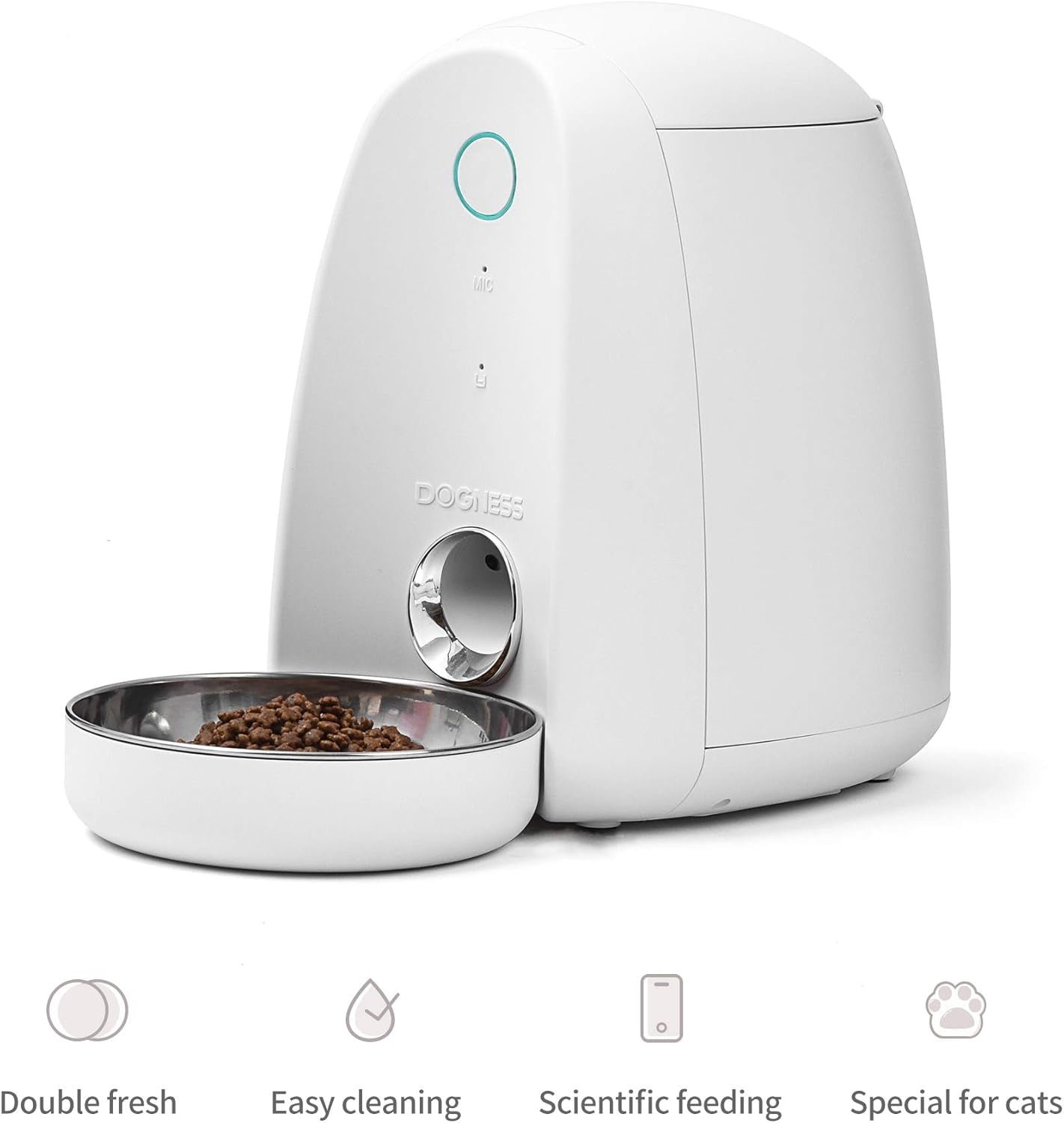 Automatic Pet Feeder Wifi 2L (2L Feeder, White)