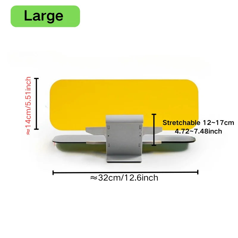 Car Sun Visor HD Anti-Glare Sunshade Day & Night Vision Foldable Driving Mirror UV Protection Flip-Down Interior Accessories