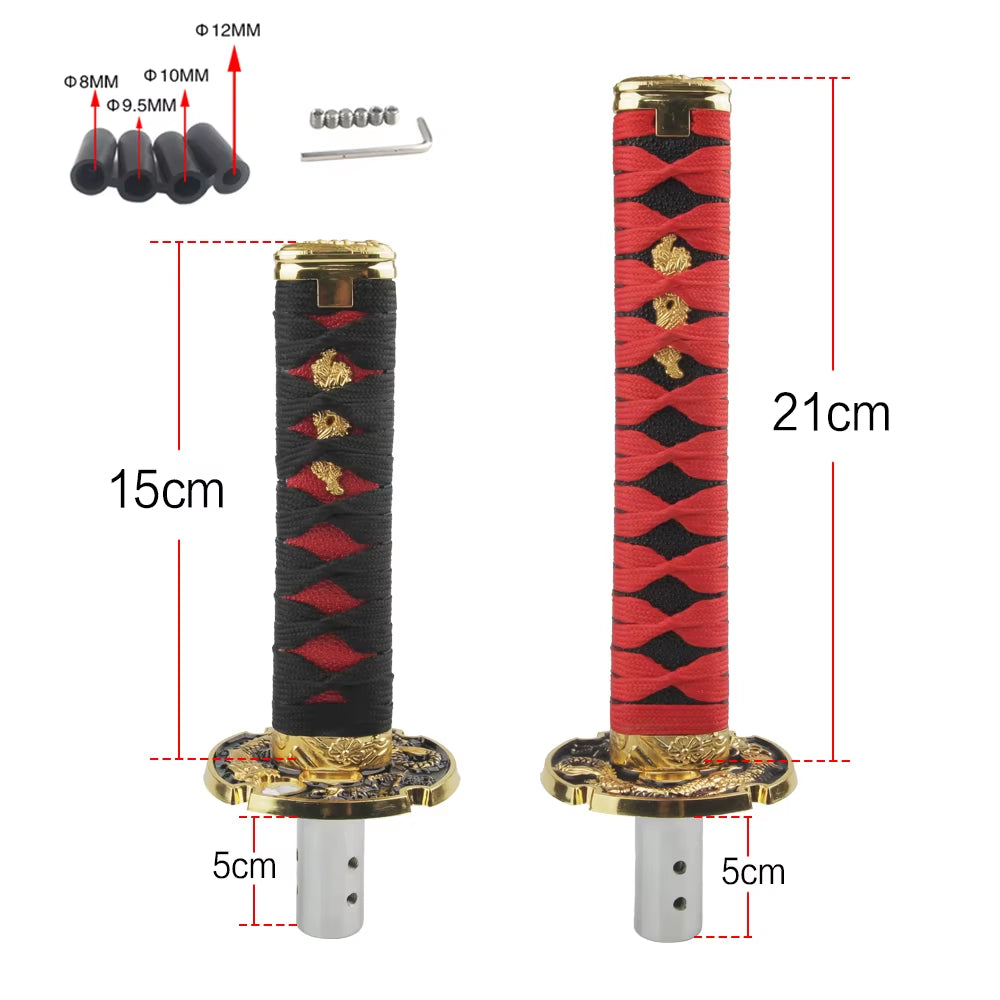 Universal JDM Samurai Sword Shift Knob 200Mm / 260Mm Samurai Knife Shift Knob with Adapter