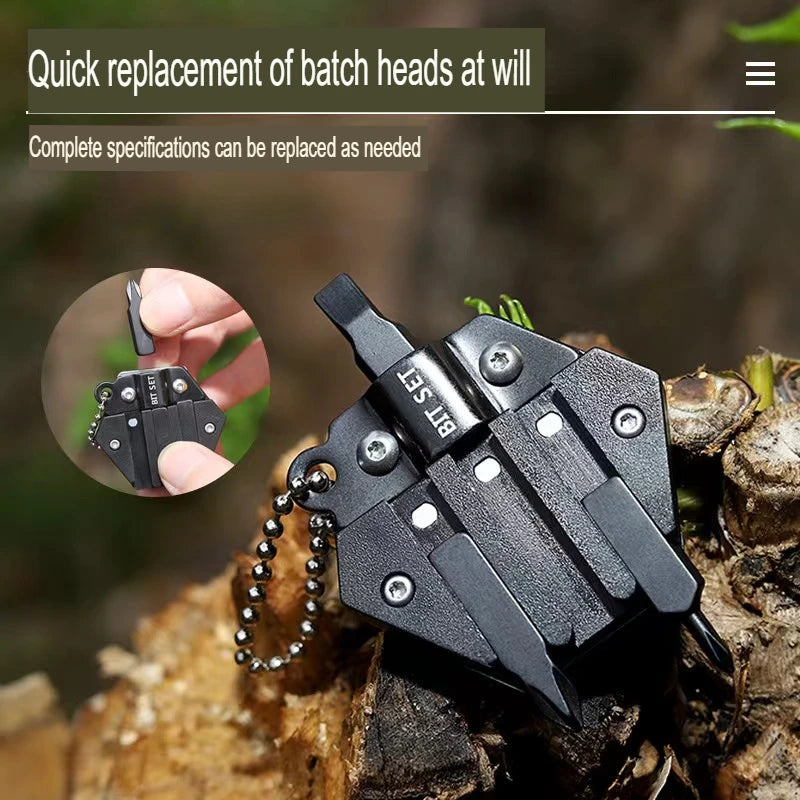 Multifunctional Hexagonal Coin Outdoor EDC Tool Hexagonal Folding Coin Knife Keychain Screwdriver Pocket Folding Mini Coltello G