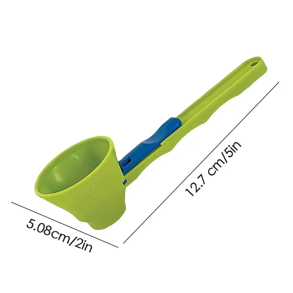 Protein Powder Funnel Spoon Measuring Spoon Funnel with Longer Handle Powder Scoop for Water Bottle Fitness Supplies