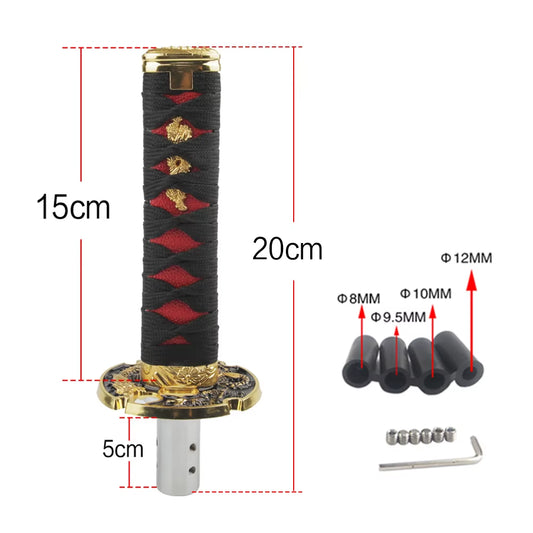 Universal JDM Samurai Sword Shift Knob 200Mm / 260Mm Samurai Knife Shift Knob with Adapter