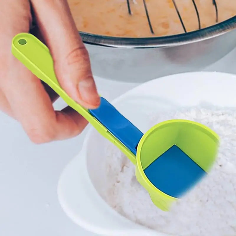 Protein Powder Funnel Spoon Measuring Spoon Funnel with Longer Handle Powder Scoop for Water Bottle Fitness Supplies