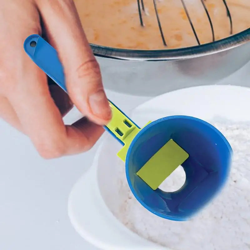 Protein Powder Funnel Spoon Measuring Spoon Funnel with Longer Handle Powder Scoop for Water Bottle Fitness Supplies