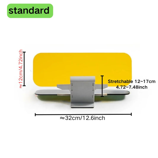 Car Sun Visor HD Anti-Glare Sunshade Day & Night Vision Foldable Driving Mirror UV Protection Flip-Down Interior Accessories