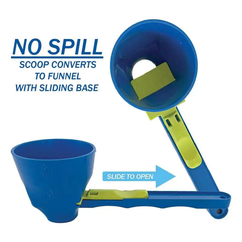 Protein Powder Funnel Spoon Measuring Spoon Funnel with Longer Handle Powder Scoop for Water Bottle Fitness Supplies