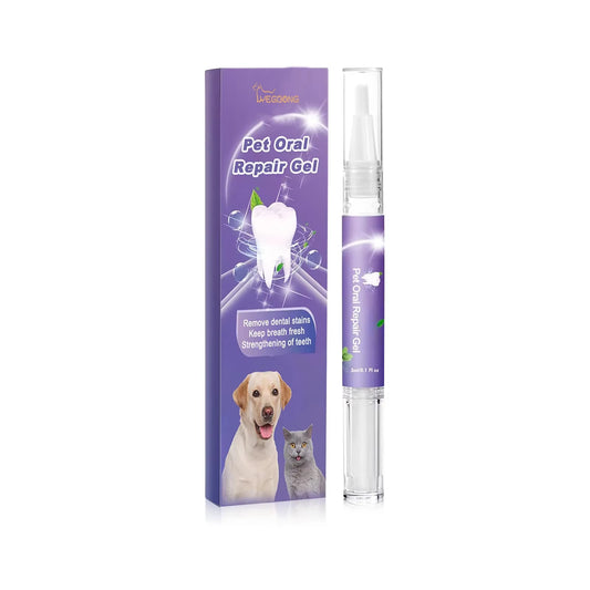 Pet Teeth Cleaning Pen Natural Teeth Cleaning Tools Pet Oral Repair Gel Dog Grooming Toothbrush Dental Stain Cleaning Pen