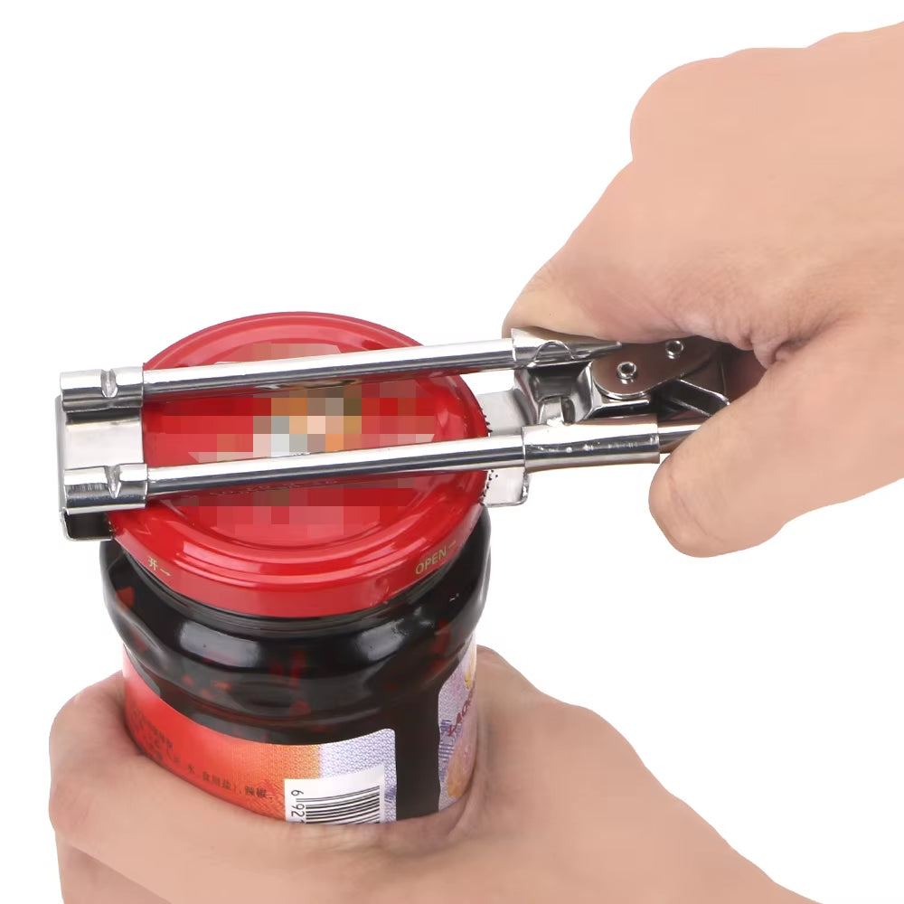 Kitchen Accessories Gripper Can Opener Manual Stainless Steel Adjustable Multifunctional Jar Lid Opener